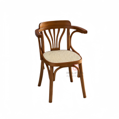 Original wood color corner chair in living room bedroom balcony rattan Solid wood armchairs