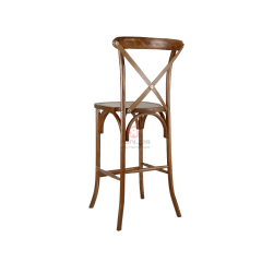 Dark cross-backed bar Restaurant Cafe solid wooden chairs willow chair