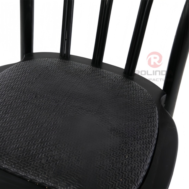 Black multi-fork back bar Living Room Dining Room rattan cushion solid wood chair swillow chair