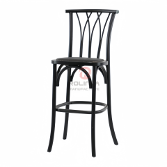 Black multi-fork back bar Living Room Dining Room rattan cushion solid wood chair swillow chair