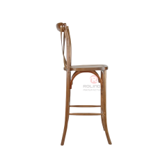 Dark cross-backed bar Restaurant Cafe solid wooden chairs willow chair