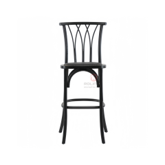 Black multi-fork back bar Living Room Dining Room rattan cushion solid wood chair swillow chair