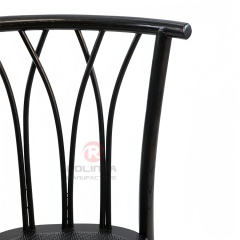 Black multi-fork back bar Living Room Dining Room rattan cushion solid wood chair swillow chair