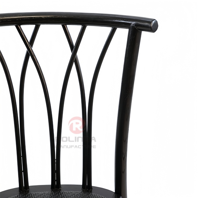 Black multi-fork back bar Living Room Dining Room rattan cushion solid wood chair swillow chair