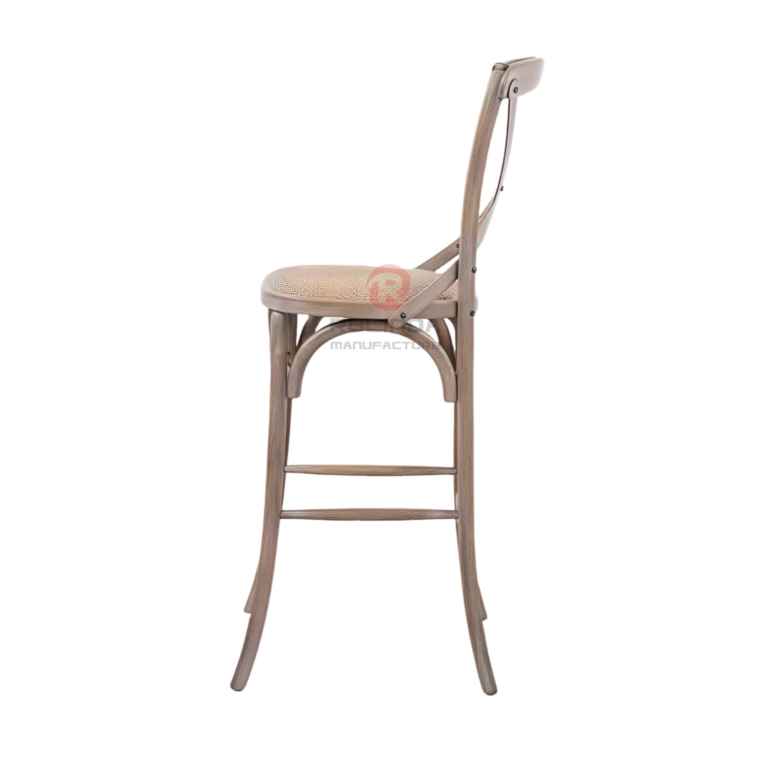 Natural balcony garden Kitchen rattan woven solid wood cross-backed chairs