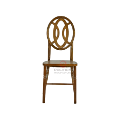 Dark tea house wedding party round oval cross-patterned backrest chair Phoenix chair