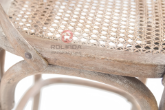 Washed white wedding balcony rattan cushion cross-backed armchair