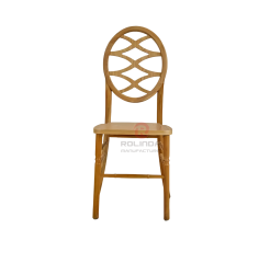 Dark wedding banquet round multi-cross patterned backrest chair Phoenix Chair