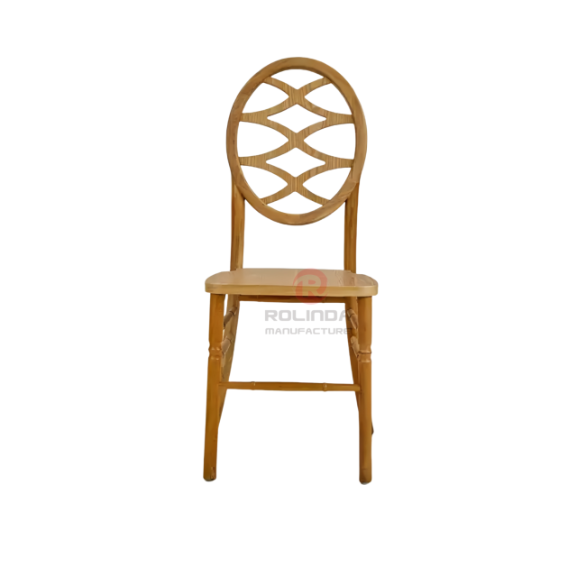 Dark wedding banquet round multi-cross patterned backrest chair Phoenix Chair