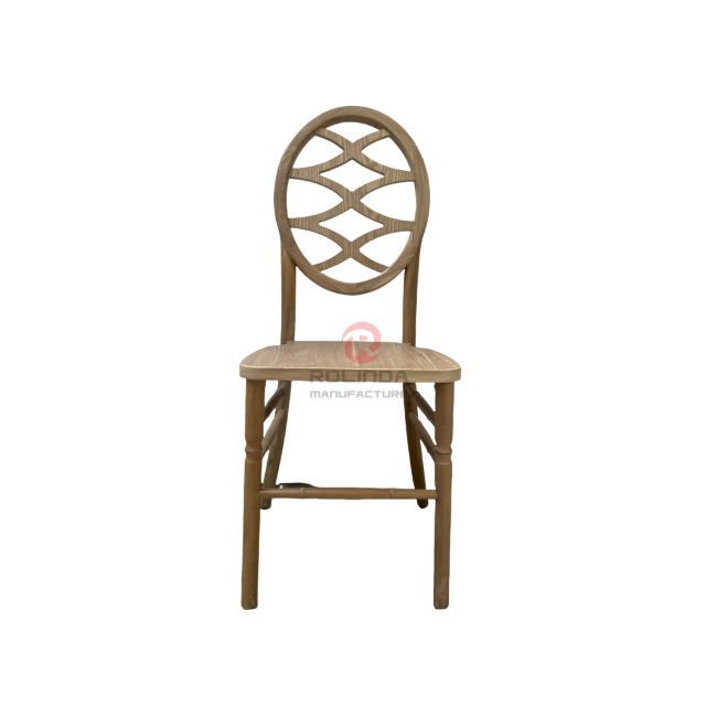 Dark wedding banquet round multi-cross patterned backrest chair Phoenix Chair