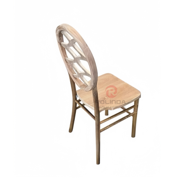 Dark wedding banquet round multi-cross patterned backrest chair Phoenix Chair