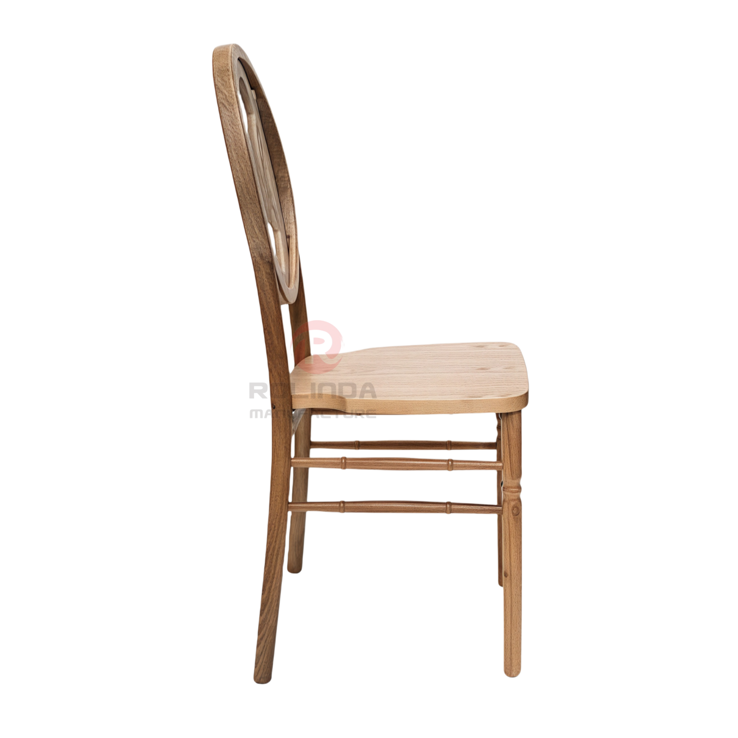 Dark tea house wedding party round oval cross-patterned backrest chair Phoenix chair
