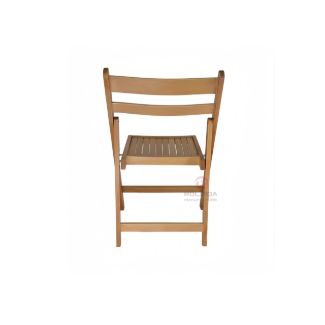 Natural wood color balcony wedding party spliced seat cushion solid wood Yingjin folding chair
