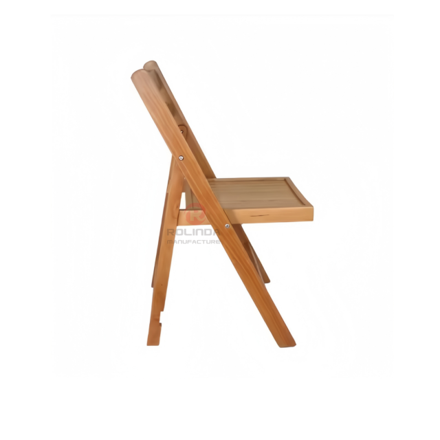 Natural wood color balcony wedding party spliced seat cushion solid wood Yingjin folding chair