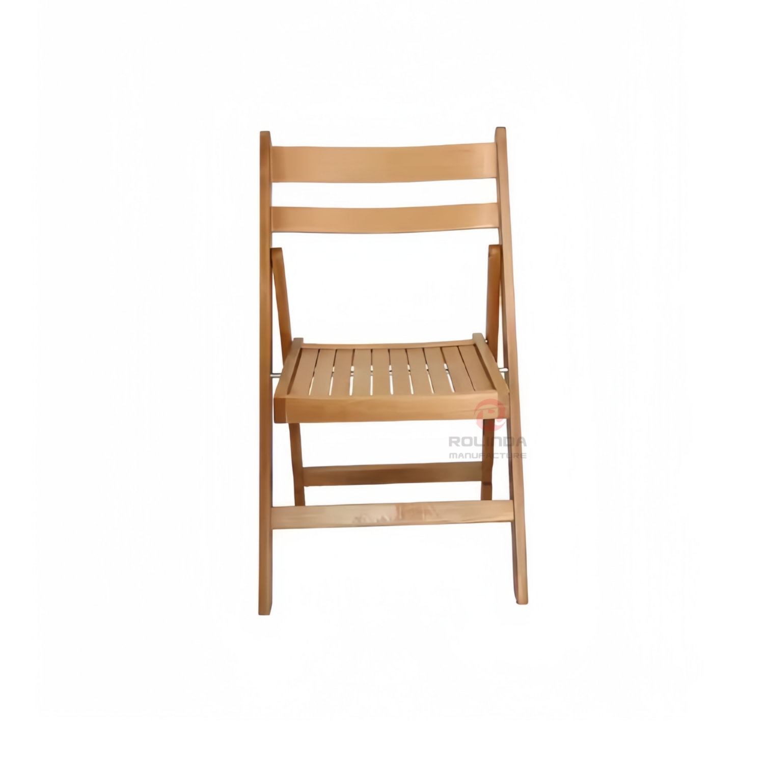 Natural wood color balcony wedding party spliced seat cushion solid wood Yingjin folding chair