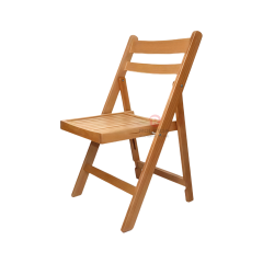 Natural wood color balcony wedding party spliced seat cushion solid wood Yingjin folding chair