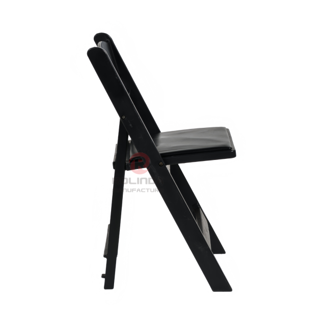 Black outdoor wedding balcony soft cushion Wimbledon chair resin folding chair