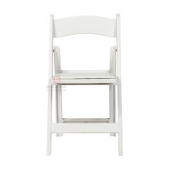 White portable outdoor garden banquet soft cushion Wimbledon chair resin folding chair