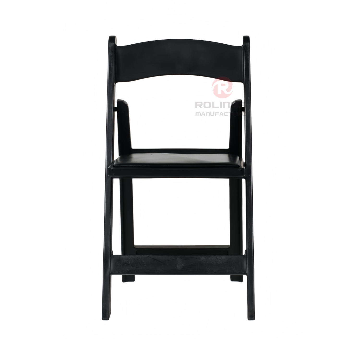 Black outdoor wedding balcony soft cushion Wimbledon chair resin folding chair