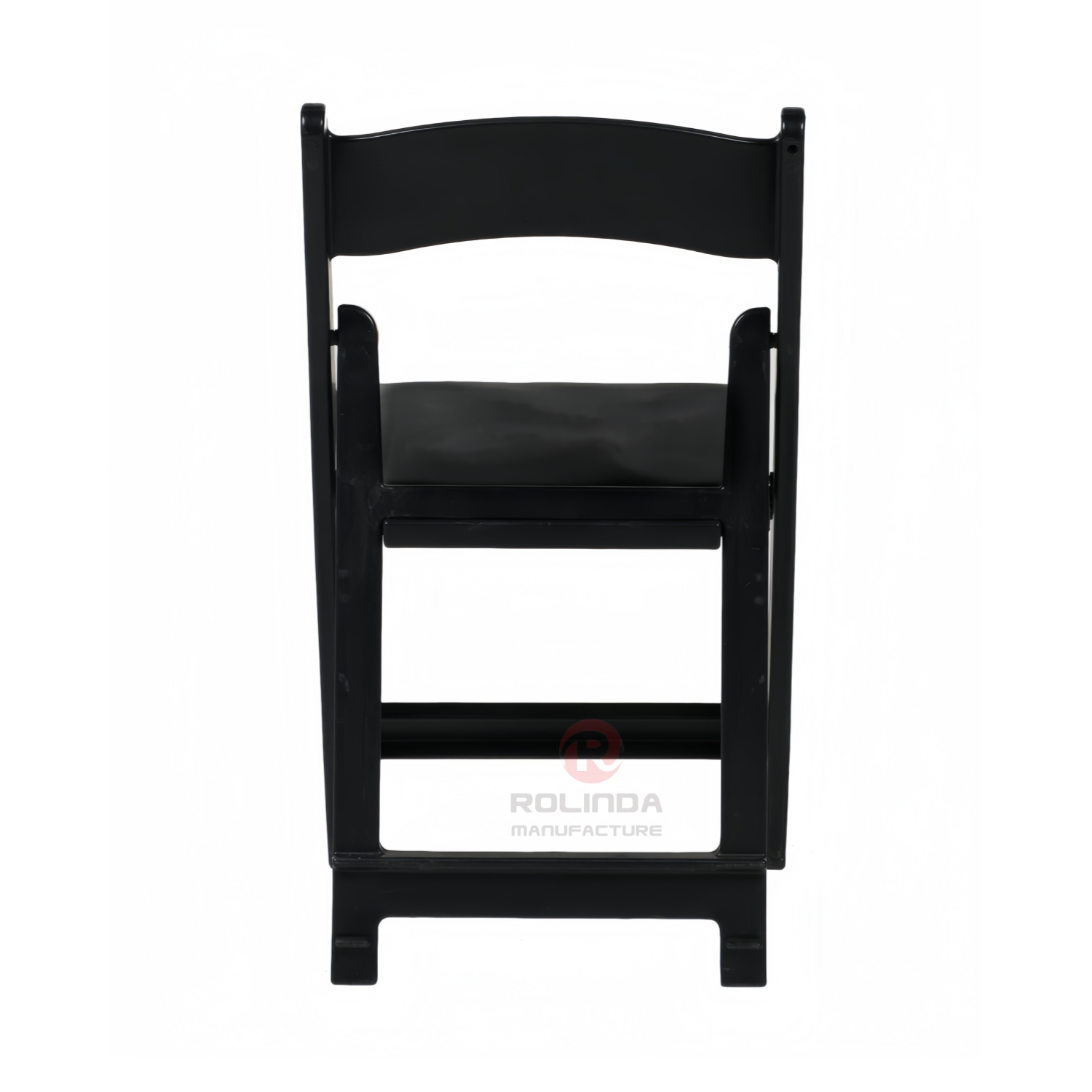Black outdoor wedding balcony soft cushion Wimbledon chair resin folding chair
