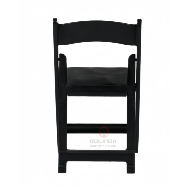 Black outdoor wedding balcony soft cushion Wimbledon chair resin folding chair