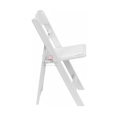 White portable outdoor garden banquet soft cushion Wimbledon chair resin folding chair