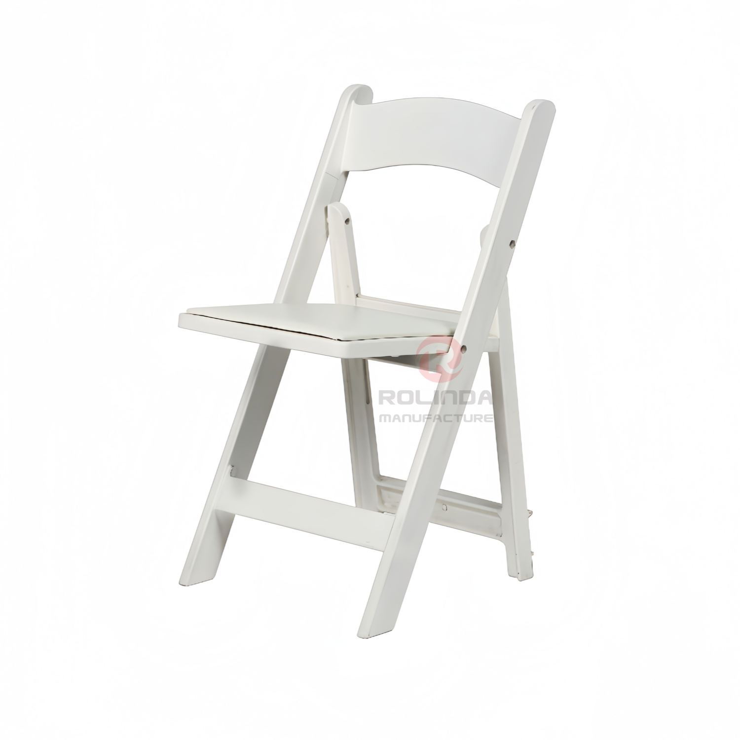 Premium White Resin Folding Chair with Padded Seat - Wholesale Event & Wedding Chairs