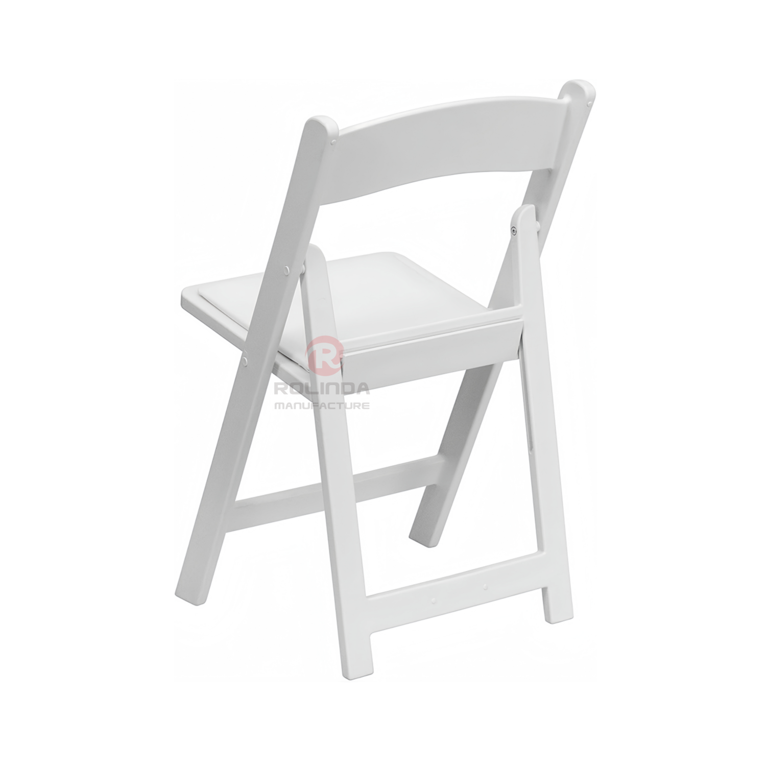 Premium White Resin Folding Chair with Padded Seat - Wholesale Event & Wedding Chairs