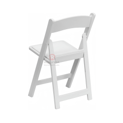 White portable outdoor garden banquet soft cushion Wimbledon chair resin folding chair
