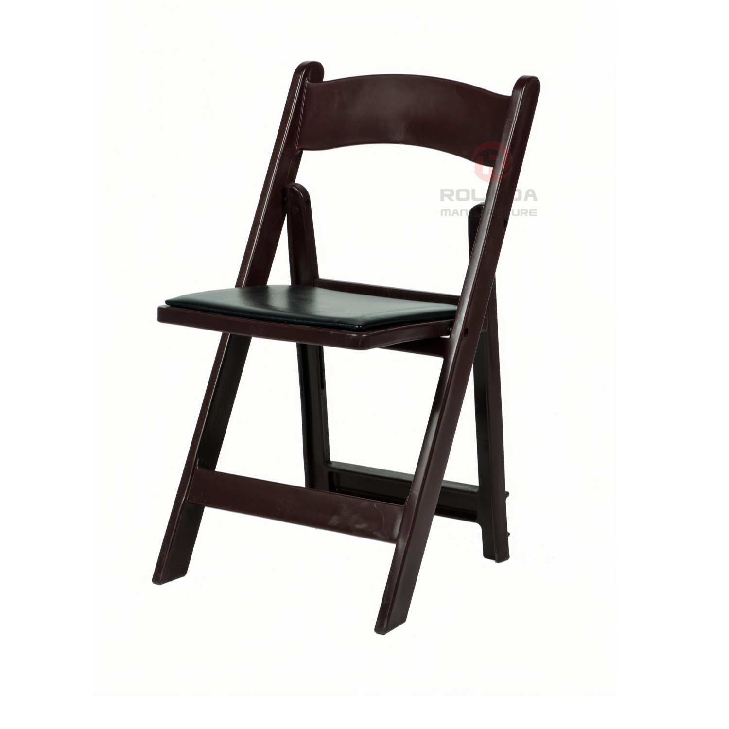 Black outdoor wedding balcony soft cushion Wimbledon chair resin folding chair