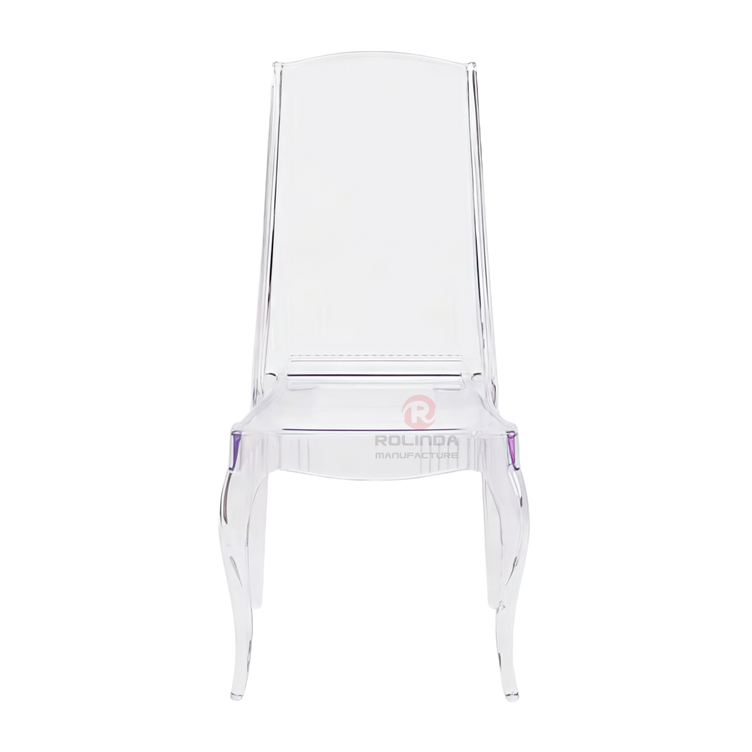 Living room gathering dining room white transparent crystal vertical striped resin chairs