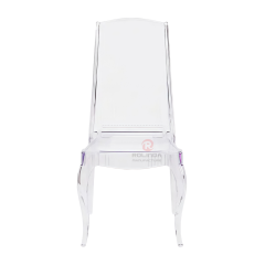 Living room gathering dining room white transparent crystal vertical striped resin chairs