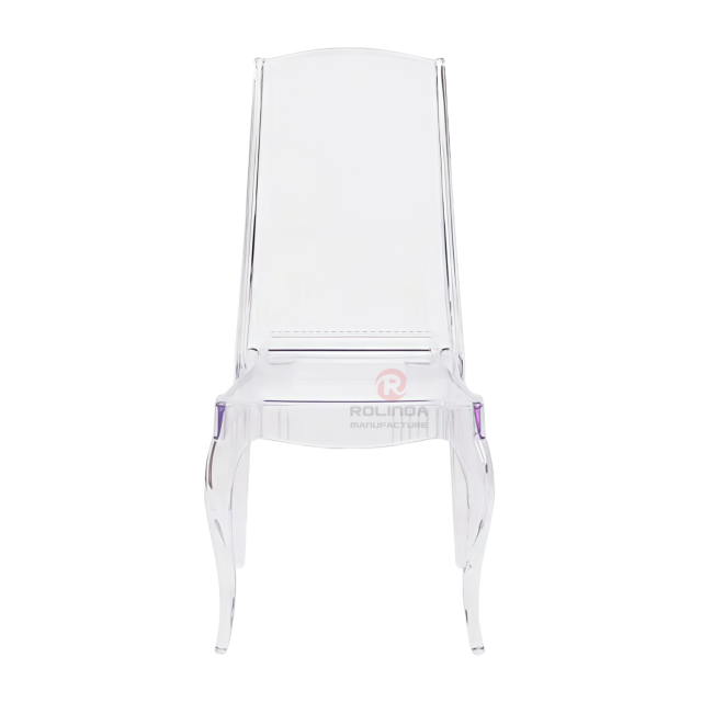 Living room gathering dining room white transparent crystal vertical striped resin chairs