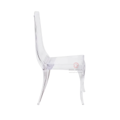 Living room gathering dining room white transparent crystal vertical striped resin chairs