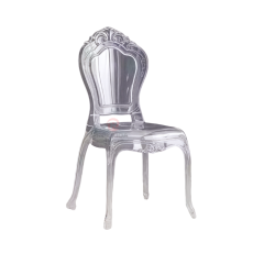 Transparent garden outdoor activity Bella Princess Chair crystal crown backrest resin chair