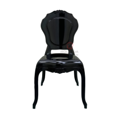 Black Garden outdoor stackable transparent crystal crown backrest resin chair