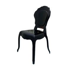 Black Garden outdoor stackable transparent crystal crown backrest resin chair