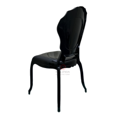 Black Garden outdoor stackable transparent crystal crown backrest resin chair