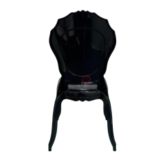 Black Garden outdoor stackable transparent crystal crown backrest resin chair