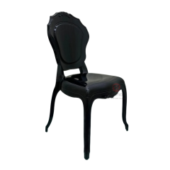 Black Garden outdoor stackable transparent crystal crown backrest resin chair