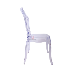 Transparent garden outdoor activity Bella Princess Chair crystal crown backrest resin chair