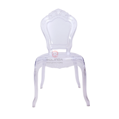 Transparent garden outdoor activity Bella Princess Chair crystal crown backrest resin chair