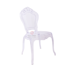 Transparent garden outdoor activity Bella Princess Chair crystal crown backrest resin chair