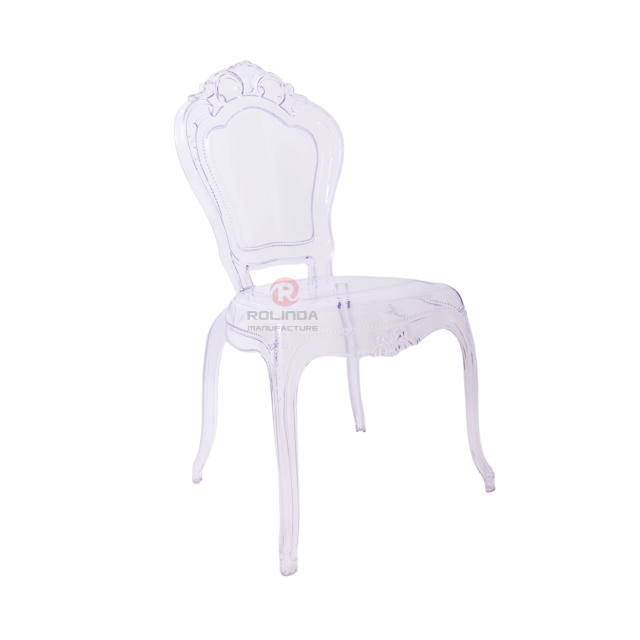 Transparent garden outdoor activity Bella Princess Chair crystal crown backrest resin chair