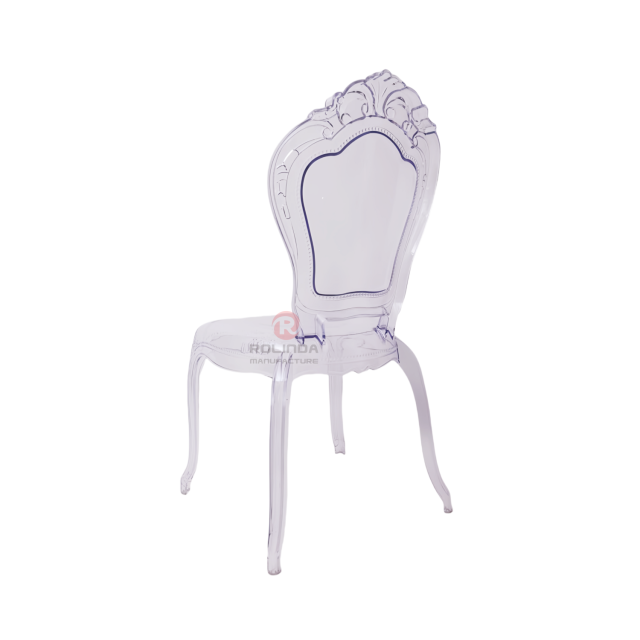 Transparent garden outdoor activity Bella Princess Chair crystal crown backrest resin chair