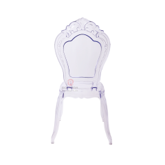 Transparent garden outdoor activity Bella Princess Chair crystal crown backrest resin chair