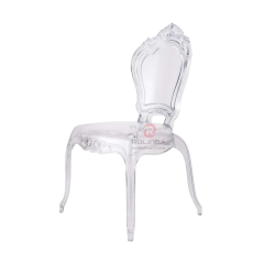 Transparent garden outdoor activity Bella Princess Chair crystal crown backrest resin chair