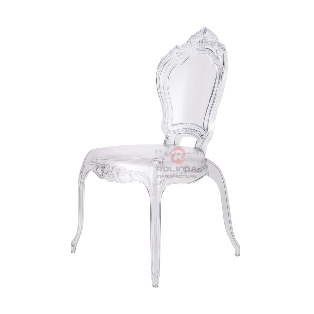 Transparent garden outdoor activity Bella Princess Chair crystal crown backrest resin chair