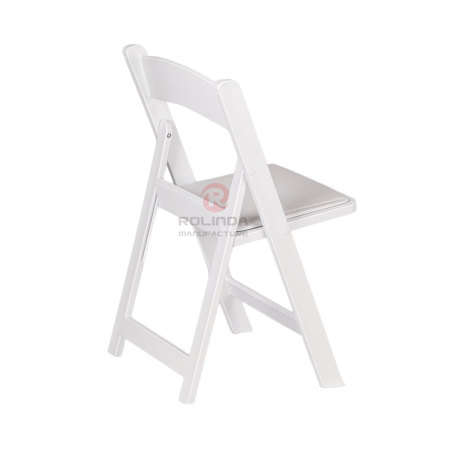 Premium White Resin Folding Chair with Padded Seat - Wholesale Event & Wedding Chairs