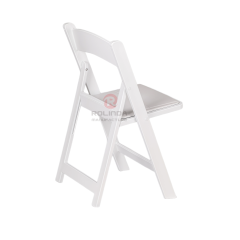 White portable outdoor garden banquet soft cushion Wimbledon chair resin folding chair